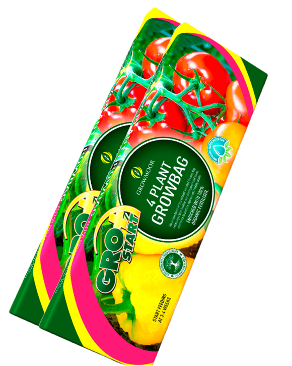 2x Growmoor 4Plant Grow Bag 38ltr