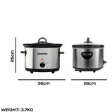 Daewoo Stainless Steel Slow Cooker 3.5l