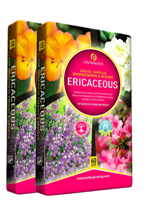 2X Growmoor Ericaceous Compost 60ltr