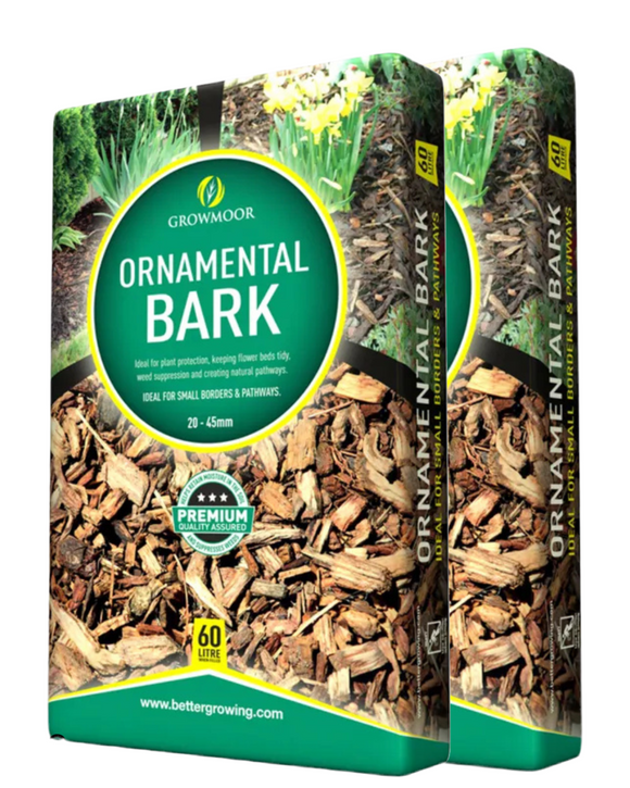 2x Growmoor Ornamental Bark 60ltr