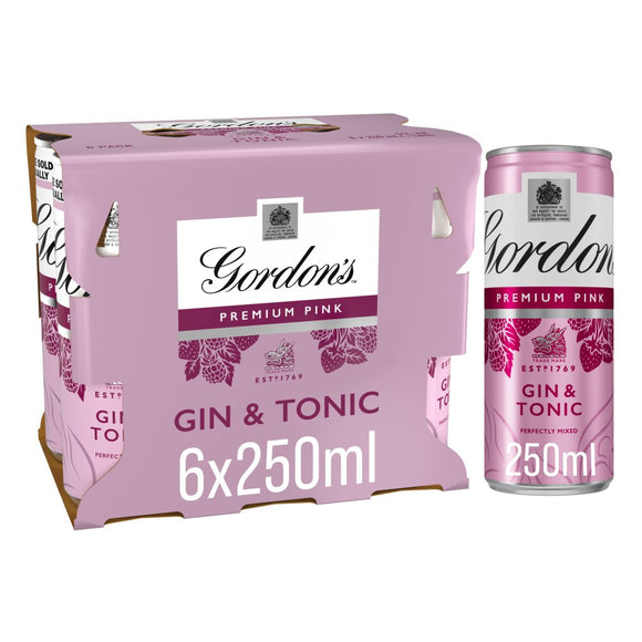 Gordon’s Pink Gin & Tonic 6x250ml