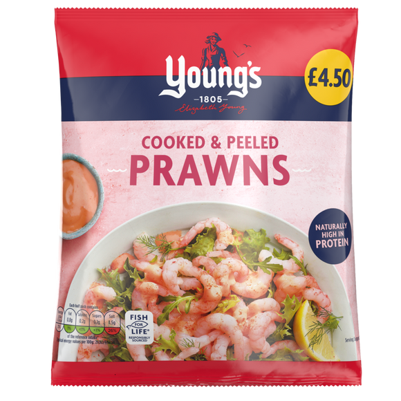 Youngs Cooked & Peeled Prawns 180g
