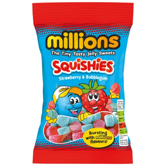 Millions Squishies Strawberry & Bubblegum Flavour 100g