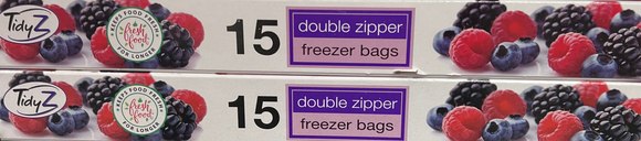 15 Double Zipper Freezer Bags