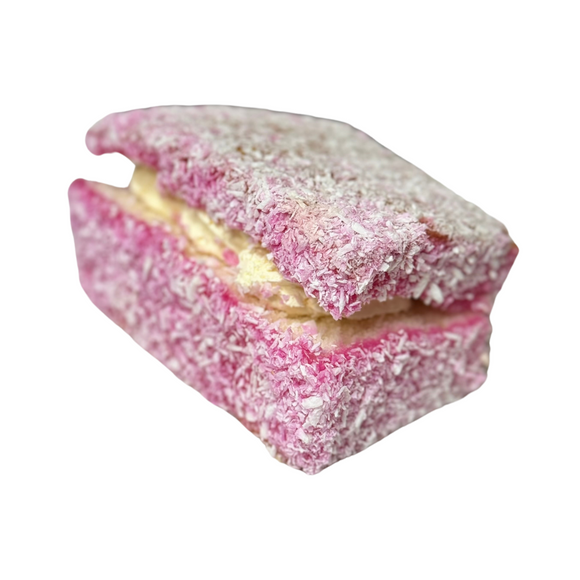 Raspberry coconut slice