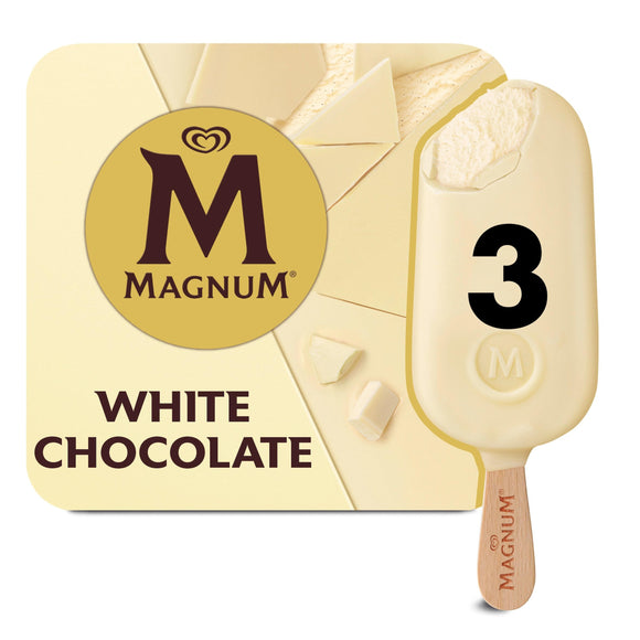 Magnum Ice Cream Sticks White Chocolate 3x 100 ml