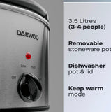 Daewoo Stainless Steel Slow Cooker 3.5l