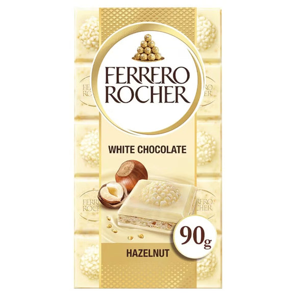Ferrero Rocher White Chocolate Bar Hazelnut 90g