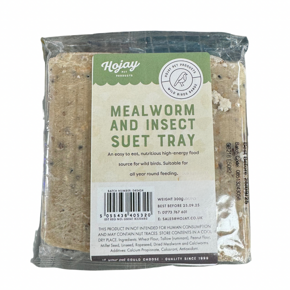Hojay Mealworm & Insect Suet Tray 300g