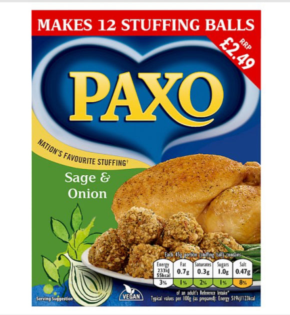 Paxo Sage & Onion Stuffing Mix 170g