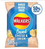 Walkers Baked Cheese & Onion Snacks Crisps 37.5g