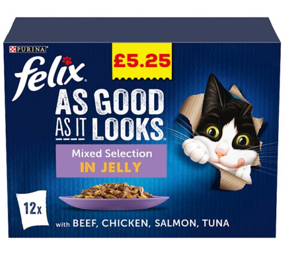 Felix As Good As It Looks Mixed Selection in Jelly 12 x 100g (1.2kg)