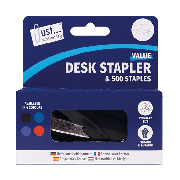 Just Stationery Desk Stapler with 500 Staples