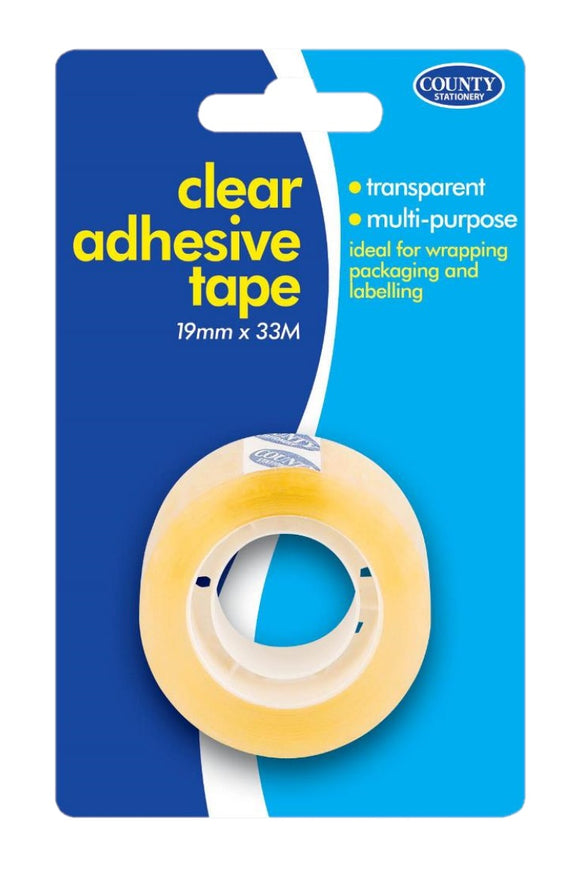 County Clear Adhesive Tape 19mm x 33m