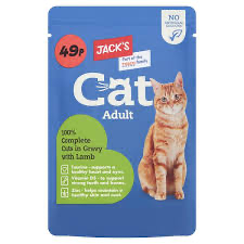 Jack's Adult Cat Food Pouch - Complete Cuts in Gravy with Lamb - 100g