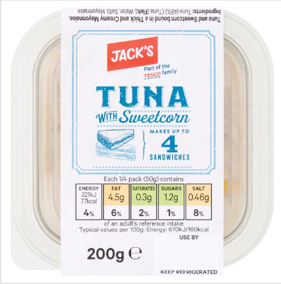 Jack's Tuna with Sweetcorn 200g