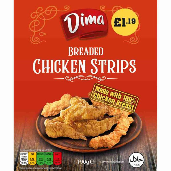 Dima Breaded Chicken Strips 190g