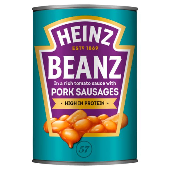 Heinz baked beanz pork sausages 415g