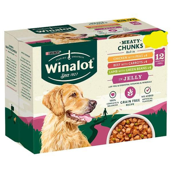 Winalot pouch es in jelly multipack 12x100g