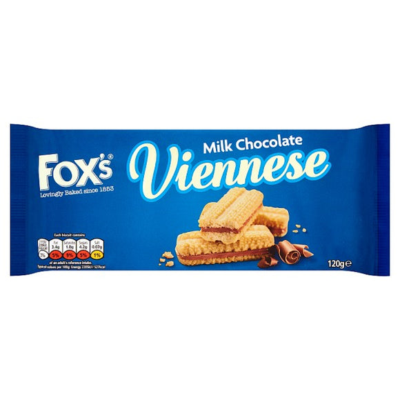Foxs viennese milk choc  120g