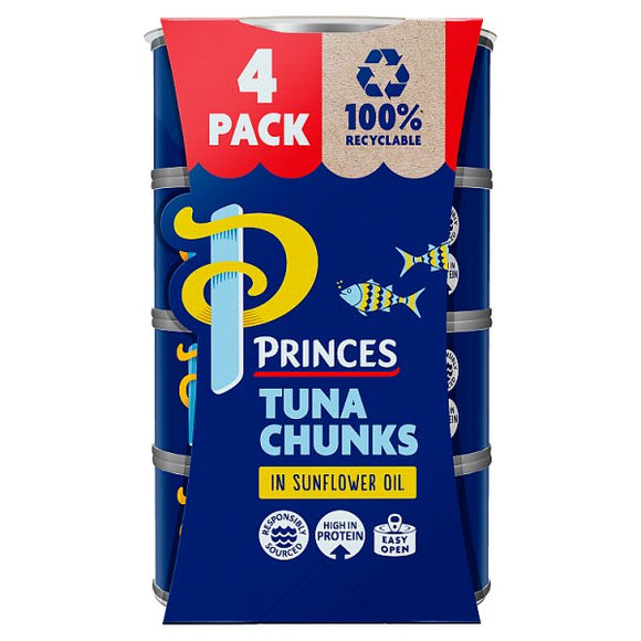 Princes tuna chunks in oil 4 pack