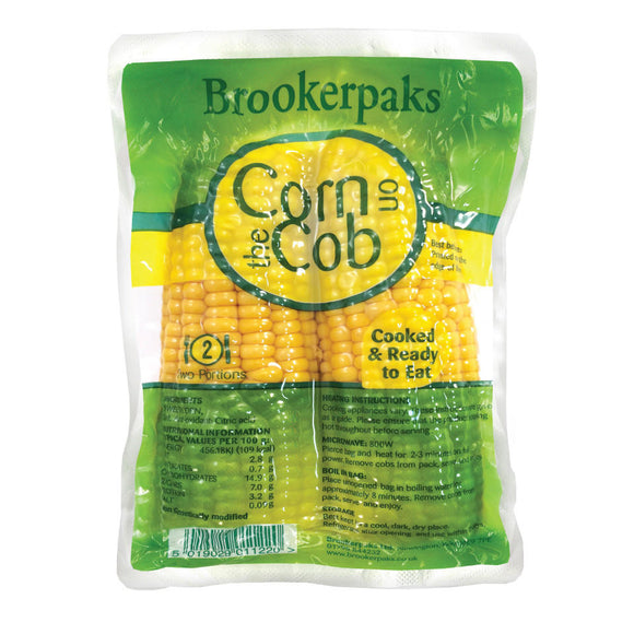 Brookerpaks corn on the cob 400g  2pack
