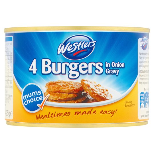 Westler burger in onion gravy 425g